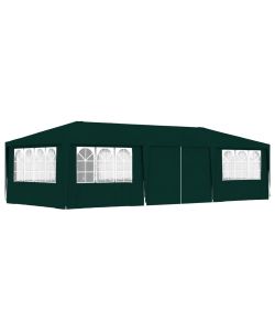 Gazebo Professionale con Pareti 4x9 m Verde 90 g/m