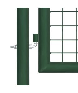 Cancello da Giardino a Rete in Acciaio 400x125 cm Verde