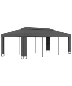 Gazebo con Tetto Doppio 3x6 m Antracite