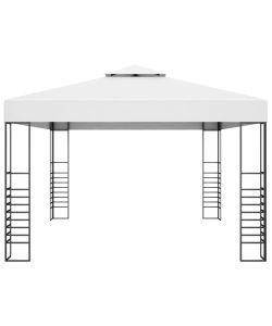 Gazebo da Giardino in Acciaio Verniciato 4x3x2,7 m Bianco