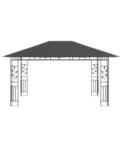 Gazebo con Zanzariera 4x3x2,73 m Antracite 180 g/m