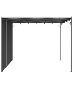 Gazebo da Giardino con Tenda Laterale 3x3x2,25 m Antracite