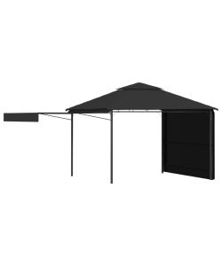  Gazebo Tetto Doppio Estendibile 3x3x2,75 m Antracite 180 g/mq