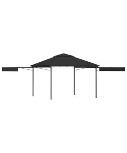  Gazebo Tetto Doppio Estendibile 3x3x2,75 m Antracite 180 g/mq