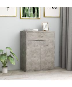 Credenza Grigio Cemento 60x30x75 cm in Truciolato