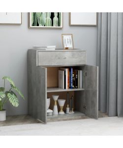 Credenza Grigio Cemento 60x30x75 cm in Truciolato