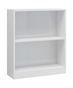 Libreria Bianco Lucido 60x24x74,5 cm in Legno Multistrato