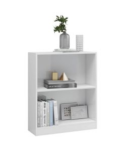 Libreria Bianco Lucido 60x24x74,5 cm in Legno Multistrato