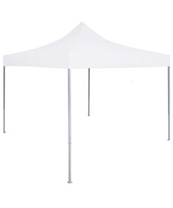 Gazebo Professionale Pieghevole 3x3m Acciaio Bianco