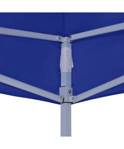 Gazebo Professionale Pieghevole 2x2 m in Acciaio Blu