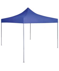 Gazebo Professionale Pieghevole 2x2 m in Acciaio Blu