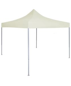 Gazebo Professionale Pieghevole 2x2 m in Acciaio Crema