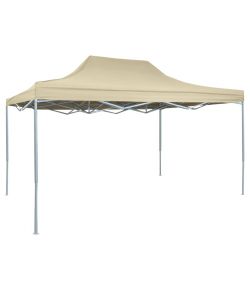 Gazebo Professionale Pieghevole 3x4m Acciaio Crema