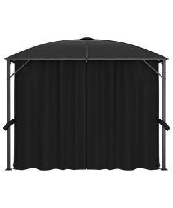 Gazebo con Tende 300x300x265 cm Antracite