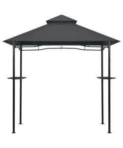 Gazebo per Barbecue 240x150x255 cm Antracite in Acciaio