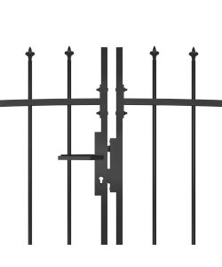 Cancello da Giardino con Punta a Lancia 5x2 m Nero