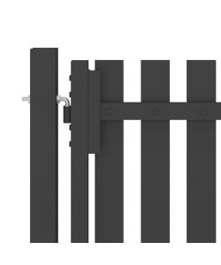 Cancello per Recinzione in Acciaio 1x2,5 m Antracite