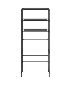 Scaffale per Lavatrice con 3 Ripiani Nero 69x28x169 cm