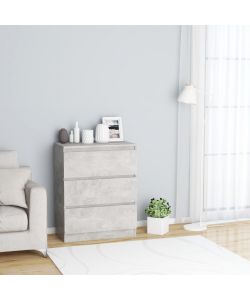 Credenza Grigio Cemento 60x35x76 cm in Legno Multistrato