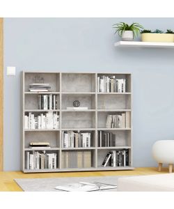 Armadio Porta CD Grigio Cemento 102x23x89,5 cm in Truciolato