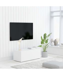 Mobile TV Bianco 80x34x30 cm in Truciolato