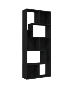 Libreria Nera 67x24x161 cm in Truciolato