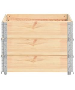 Collari per Pallet 3 pz 60x80 cm in Legno Massello di Pino