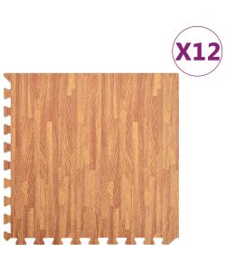 Tappetino a Incastro 12 pz Venature Legno 4,32 mq Schiuma EVA