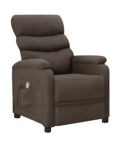 Poltrona Massaggiante Reclinabile Grigia in Similpelle