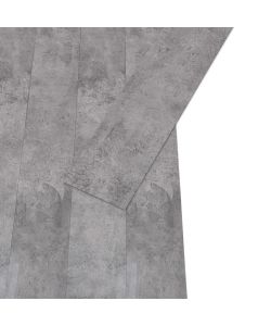 Listoni Pavimento PVC 5,02 mq 2 mm Autoadesivi Marrone Cemento