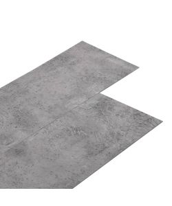 Listoni Pavimenti Non Autoadesivi PVC 5,26 mq Marrone Cemento