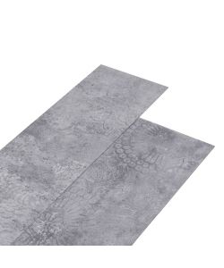 Listoni Pavimento in PVC 4,46 mq 3 mm Autodesivi Grigio Cemento