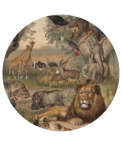 WallArt Carta da Parati Circolare Animals of Africa 190 cm