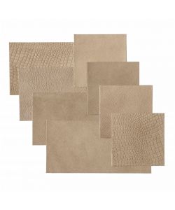 WallArt Piastrelle in Pelle Borret Beige Sabbia 32 pz