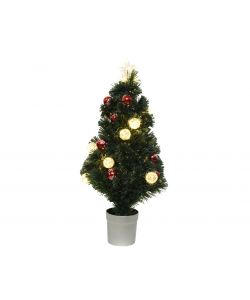 Albero cob fibre ottiche 45xh90 cm luce bianca