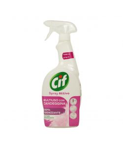 Cif Spray Attivo con Candeggina, 650 ml, Detergente Multiuso per Superfici