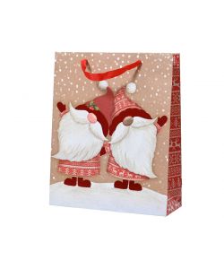 Decoris Busta Regalo - Rosso - 10x26x32 cm