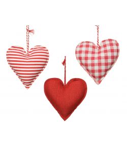 Decoris Addobbo Natalizio da Appendere - Cuore Rosso - 10 cm