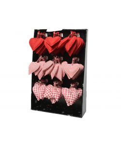 Decoris Addobbo Natalizio da Appendere - Cuore Rosso - 10 cm