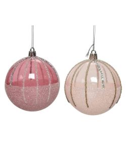 Sfera Natalizia pink glitter