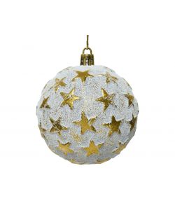 Sfera di Natale con stelle oro