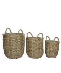 Cesta Con Manici 34X46 H Cm Colori Naturali - Grande