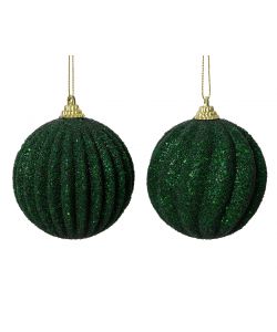 Sfera Glitter Doppio Design Verde