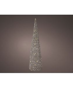 Albero di Natale in rattan Bianco Oro Silver