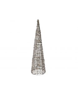 Albero di Natale in rattan Bianco Oro Silver