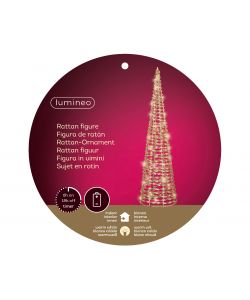 Albero di Natale in rattan Bianco Oro Silver