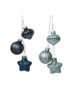 Set addobbi per albero blu