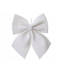 Decoris Fiocco Natalizio Bianco Invernale - 20x24 cm