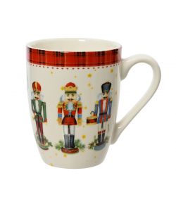 Tazza Natalizia in Porcellana con Decoro Schiaccianoci - 0,35L