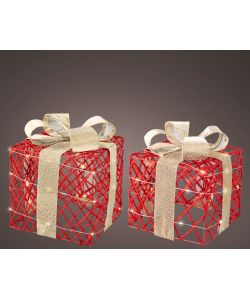 Set scatole regalo decorative con led